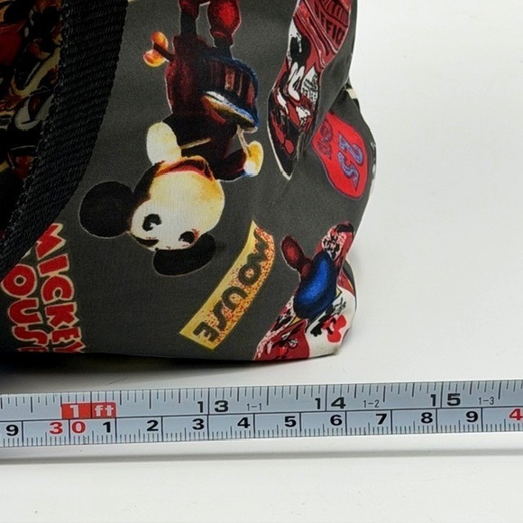 Nicole Miller Walt Disney Gallery Mickey Mouse Tote Bag 5 Piece Set Gray Vintage - Picture 13 of 16